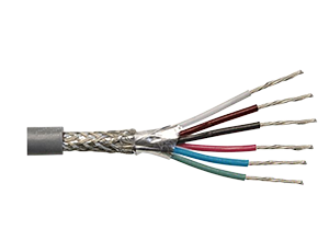 6 Core 24 AWG Shielded Multi Conductor Cable - EIA RS - 232